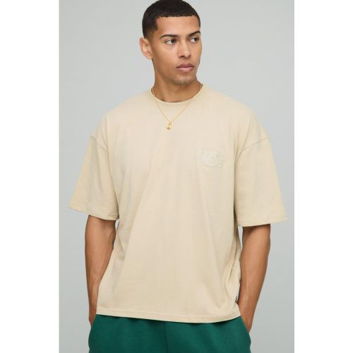 T-shirt oversize à écussons - S - Boohooman - Modalova