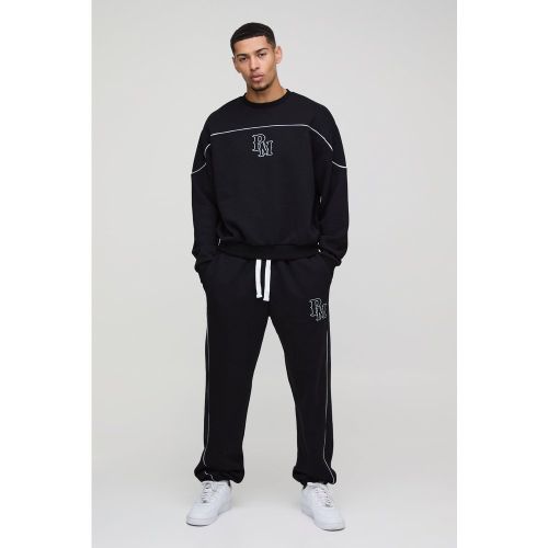 Survêtement oversize à surpiqûres - MAN - S - Boohooman - Modalova