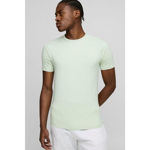 T-shirt moulant à col rond - S - Boohooman - Modalova