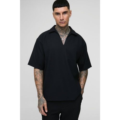 Tall - Chemise plissée à col V - M - Boohooman - Modalova