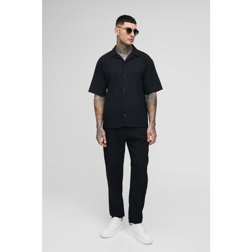 Tall - Ensemble plissé avec chemise et pantalon - S - Boohooman - Modalova