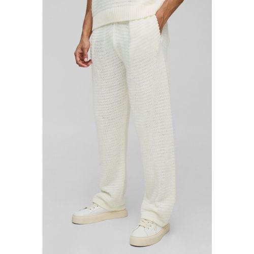 Jogging droit en maille - S - Boohooman - Modalova