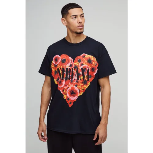 T-shirt oversize à imprimé Nirvana - S - Boohooman - Modalova