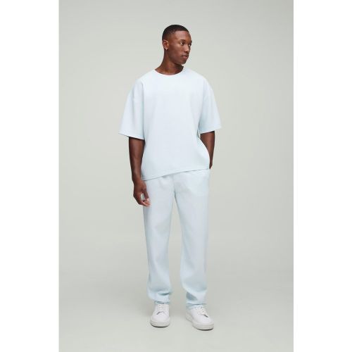 Ensemble oversize plissé avec t-shirt et jogging homme - S - Boohooman - Modalova