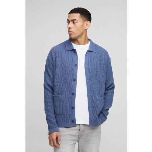 Chemise oversize côtelée - S - Boohooman - Modalova