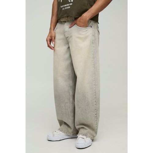 Jean baggy délavé à strass - 28R - Boohooman - Modalova