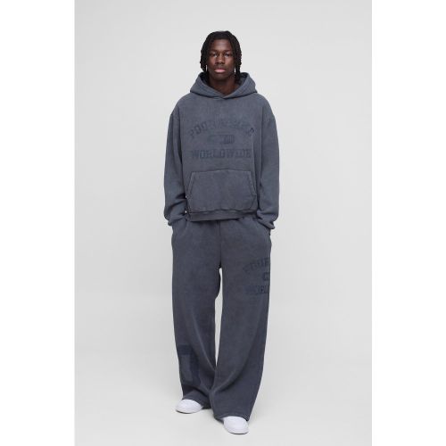 Survêtement oversize délavé - S - Boohooman - Modalova