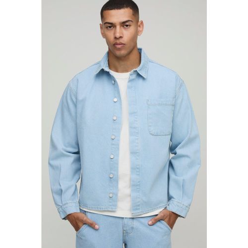 Surchemise oversize en jean - S - Boohooman - Modalova