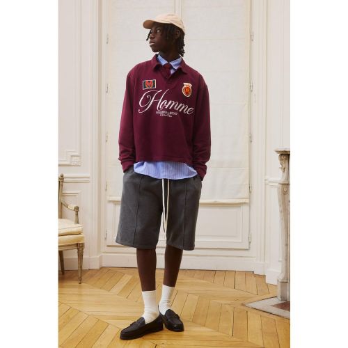 Short long effet laine à taille élastiquée - S - Boohooman - Modalova