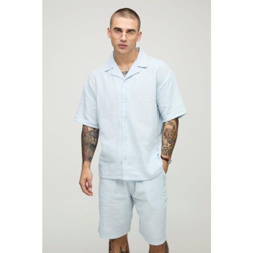 Ensemble oversize avec chemise et short - S - Boohooman - Modalova