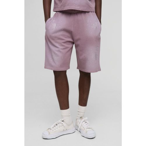 Short oversize délavé en jersey - S - Boohooman - Modalova