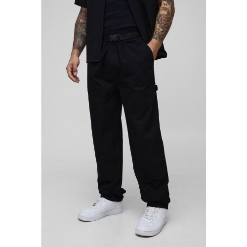 Pantalon large déchiré à taille élastiquée - S - Boohooman - Modalova