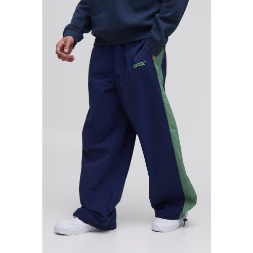 Pantalon parachute à empiècement contrastant - Ofcl - S - Boohooman - Modalova