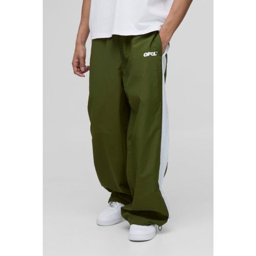 Pantalon parachute à empiècement contrastant - Ofcl - S - Boohooman - Modalova