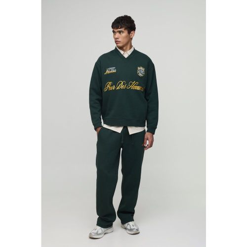Survêtement oversize à broderie L' - S - Boohooman - Modalova