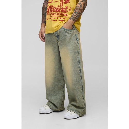 Jean extra baggy délavé - 28R - Boohooman - Modalova