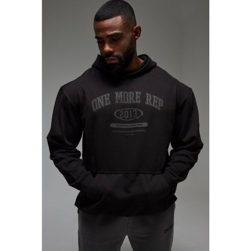 Sweat à capuche oversize à imprimé One More - MAN Active - S - Boohooman - Modalova