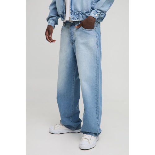Jean large délavé clair - 28R - Boohooman - Modalova