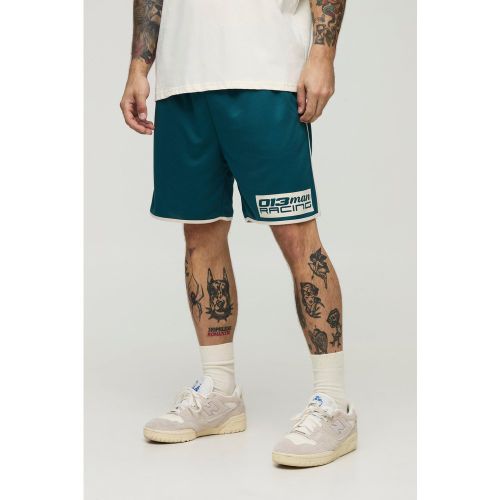 Short oversize croco en mesh - MAN - S - Boohooman - Modalova