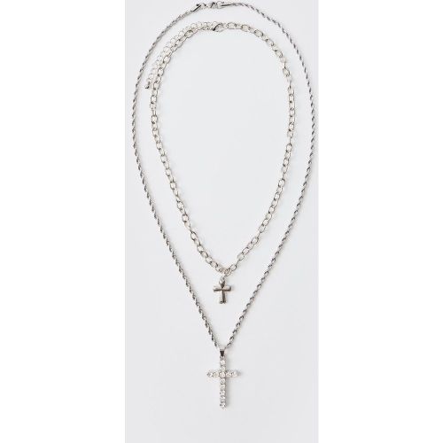 Lot de 2 colliers croisés - ONE SIZE - Boohooman - Modalova