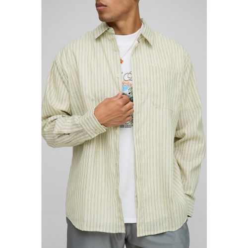 Chemise oversize rayée - S - Boohooman - Modalova