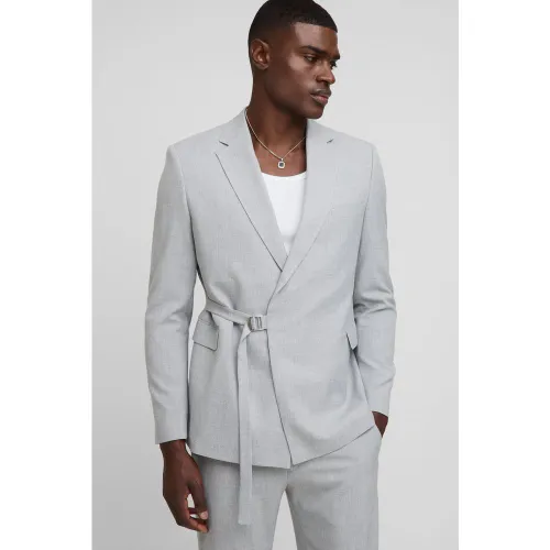 Veste de costume droite - 34 - Boohooman - Modalova