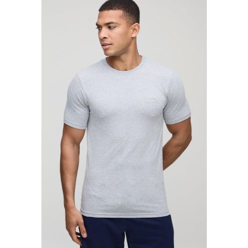MAN. T-shirt moulant à col ras du cou - S - Boohooman - Modalova