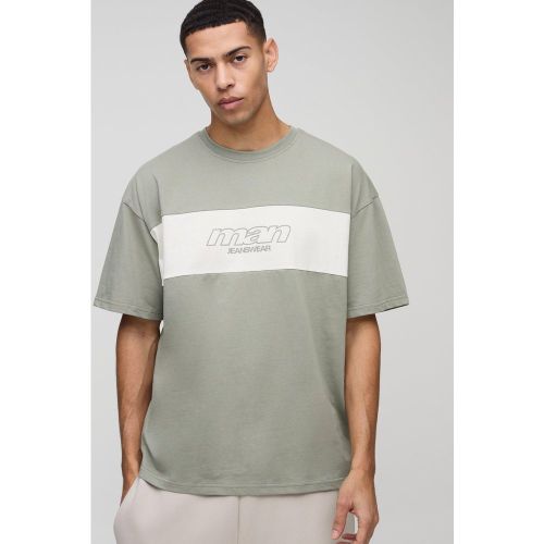 T-shirt oversize effet color block - MAN - S - Boohooman - Modalova