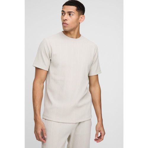 T-shirt large côtelé - S - Boohooman - Modalova
