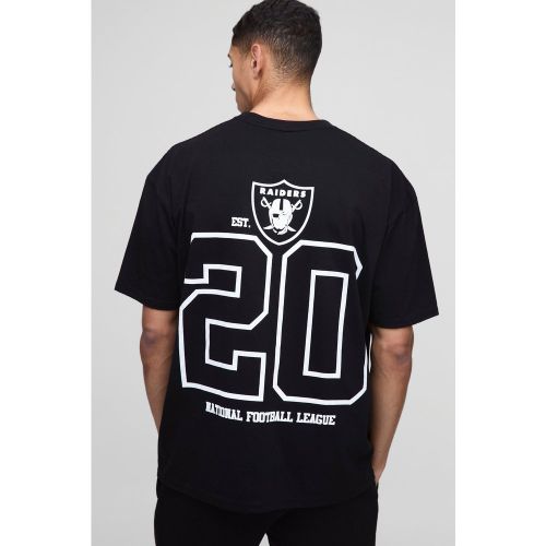 T-shirt oversize à imprimé NFL Raiders - S - Boohooman - Modalova