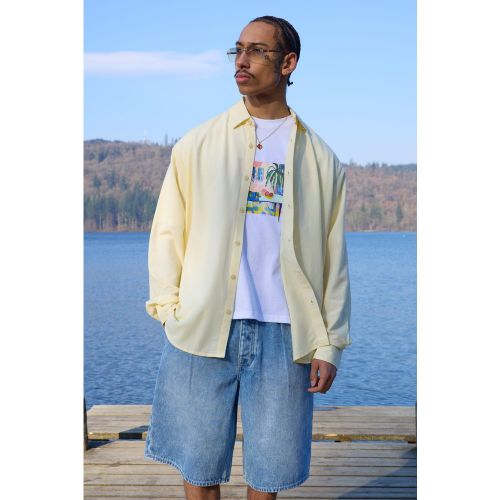 Chemise oversize plissée - S - Boohooman - Modalova