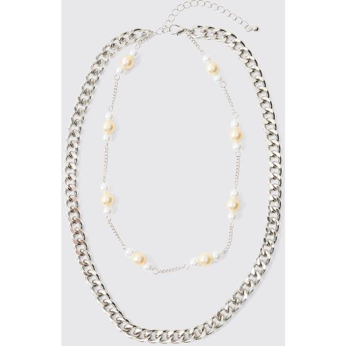 Collier à pendentif perle et soleil - ONE SIZE - Boohooman - Modalova