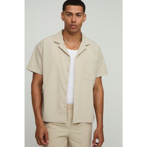 Chemise oversize stretch à manches courtes - S - Boohooman - Modalova