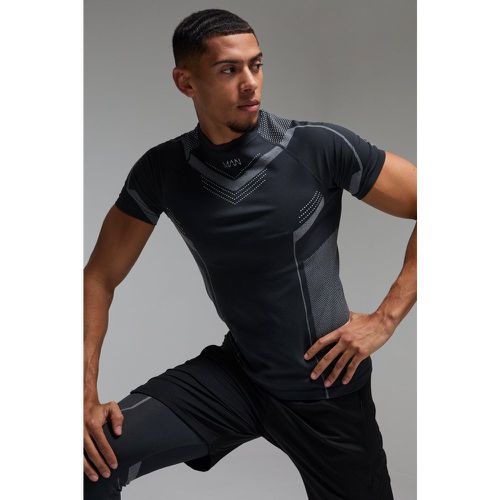 T-Shirt De Sport Moulant Perforé Sans Coutures - Man Active - L - boohoo - Modalova