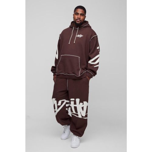 Grande taille - Survêtement oversize à imprimé graffiti - MAN - XXXL - Boohooman - Modalova