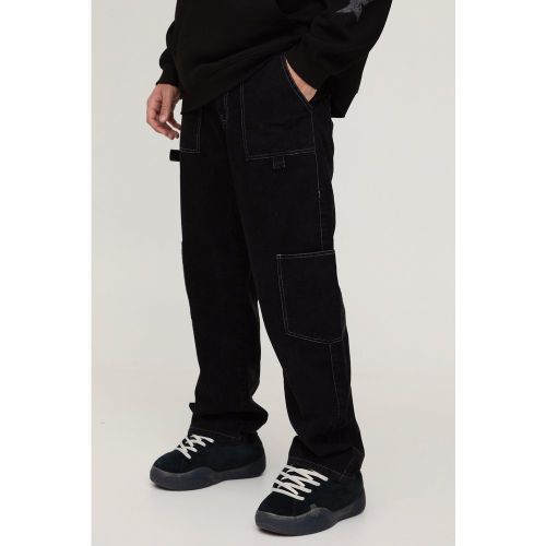 Pantalon cargo large délavé - 30R - Boohooman - Modalova