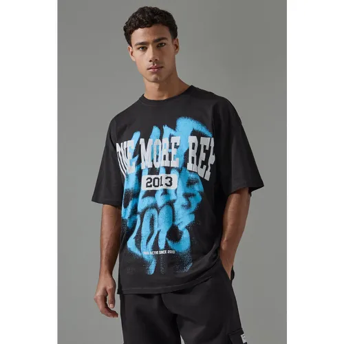 T-Shirt Oversize À Imprimé Graffiti - Man Active - L - boohoo - Modalova