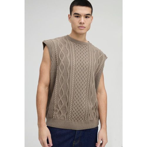 Pull sans manches oversize à col ras du cou - S - Boohooman - Modalova