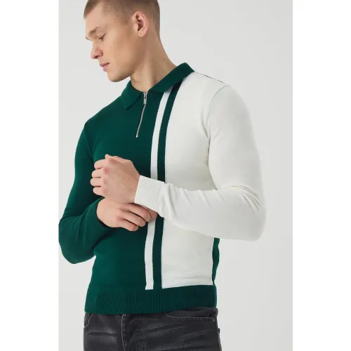 Polo moulant color block - L - Boohooman - Modalova