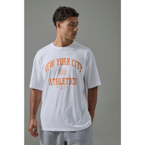 T-Shirt De Sport Oversize À Slogan New York - Man Active - M - boohoo - Modalova