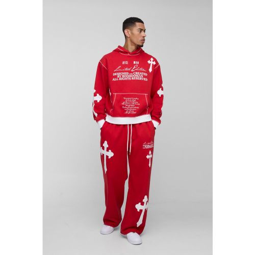 Survêtement oversize à imprimé croix - Limited Edition - S - Boohooman - Modalova