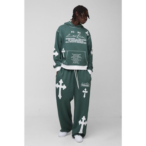 Survêtement oversize à imprimé croix - Limited Edition - S - Boohooman - Modalova