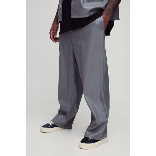 Grande Taille - Pantalon Large À Taille Fixe Et Empiècements Synthétiques - 42 - boohoo - Modalova