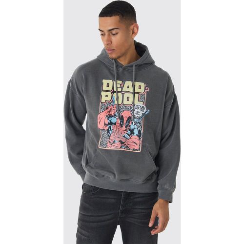 Sweat à capuche oversize délavé à imprimé Marvel homme - S - Boohooman - Modalova