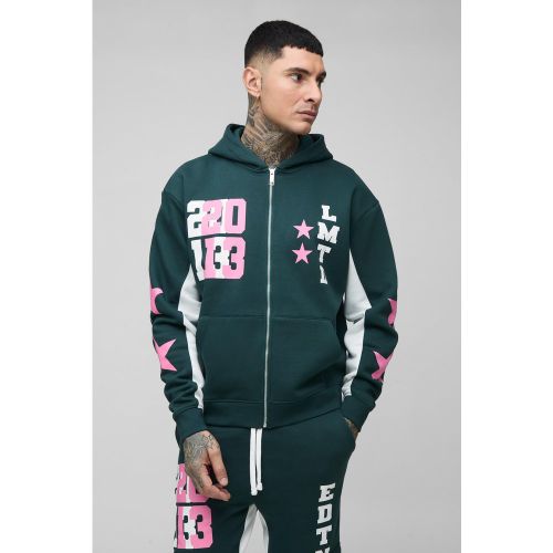 Tall - Sweat à capuche oversize zippé - L - Boohooman - Modalova
