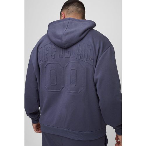 Grande taille - Sweat à capuche oversize universitaire homme - XXXL - Boohooman - Modalova