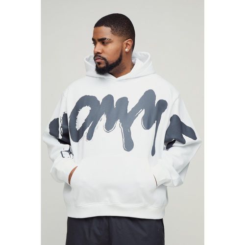 Grande taille - Sweat à capuche oversize à imprimé graffiti - XXXL - Boohooman - Modalova