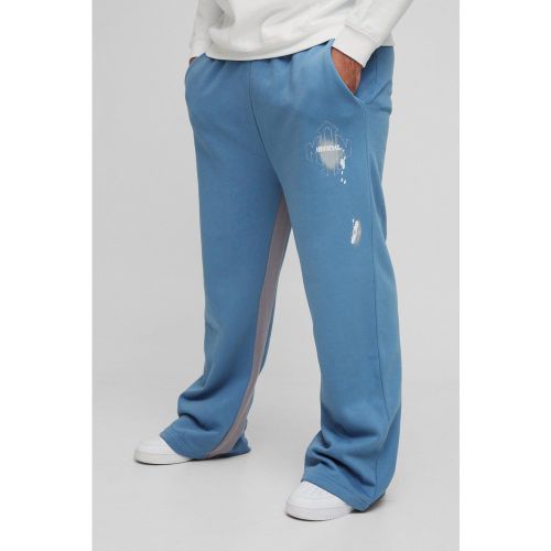 Grande taille - Jogging flare à taches de peinture - MAN - XXXL - Boohooman - Modalova