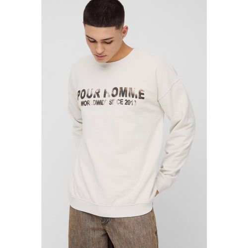 Sweat oversize imprimé homme - S - Boohooman - Modalova