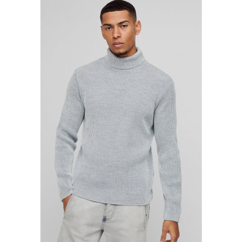 Pull côtelé à col montant - XS - Boohooman - Modalova